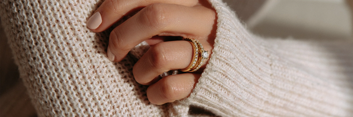 verlovingsringen met zijstenen van Aurore Jewelry