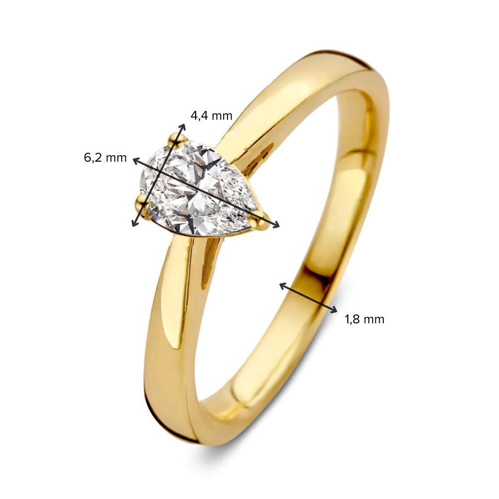 Ring Ava 0,30 ct. Gelbgold