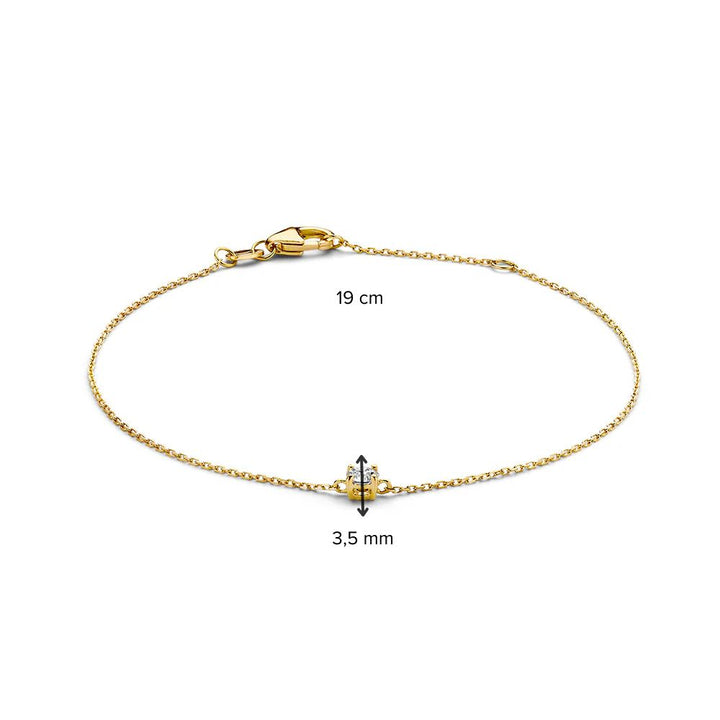Armband Olivia 0,15 ct. Gelbgold
