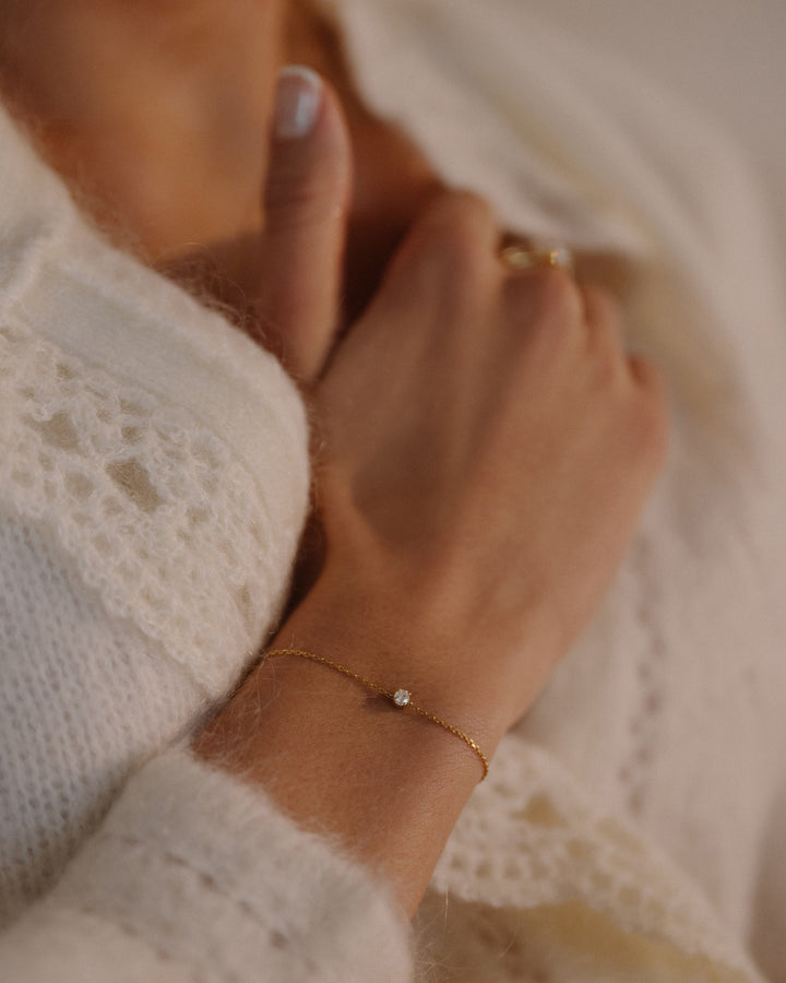 Armband Olivia 0,15 ct. Gelbgold