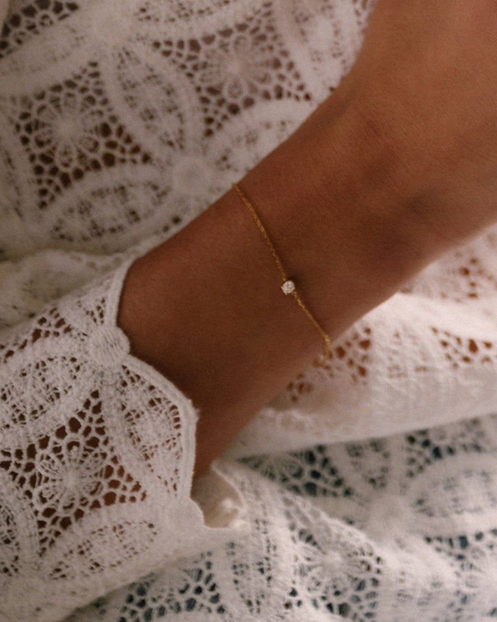 Armband Olivia 0,15 ct. Gelbgold