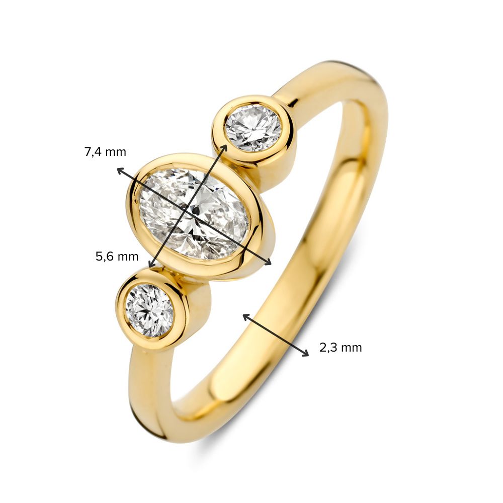 Ring Sofia 0,70 crt. geelgoud