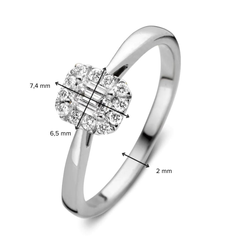 Ring Efeu 0,30 ct. Weißgold