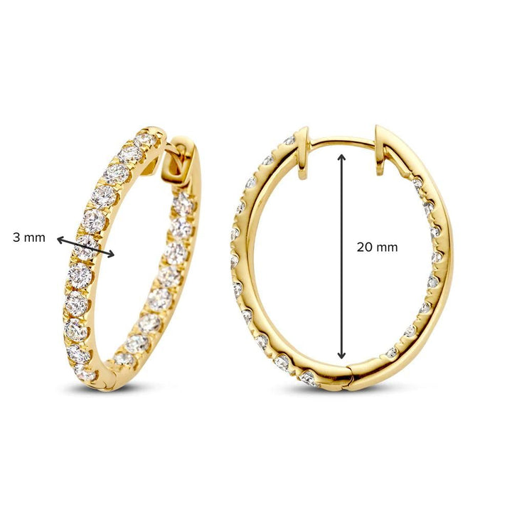 Ohrringe Lauren 2,00 ct. Gelbgold