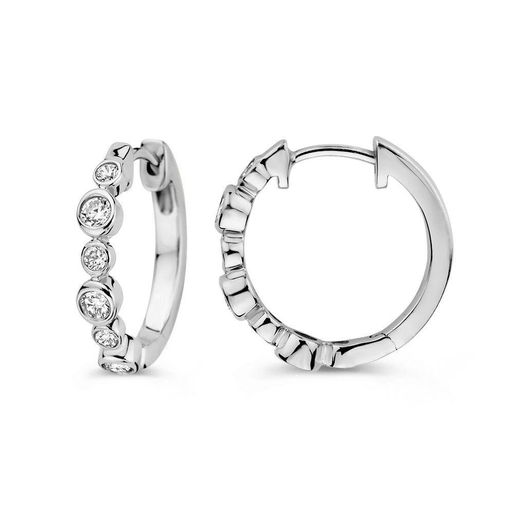 Luna earrings 0.40 crt. white gold