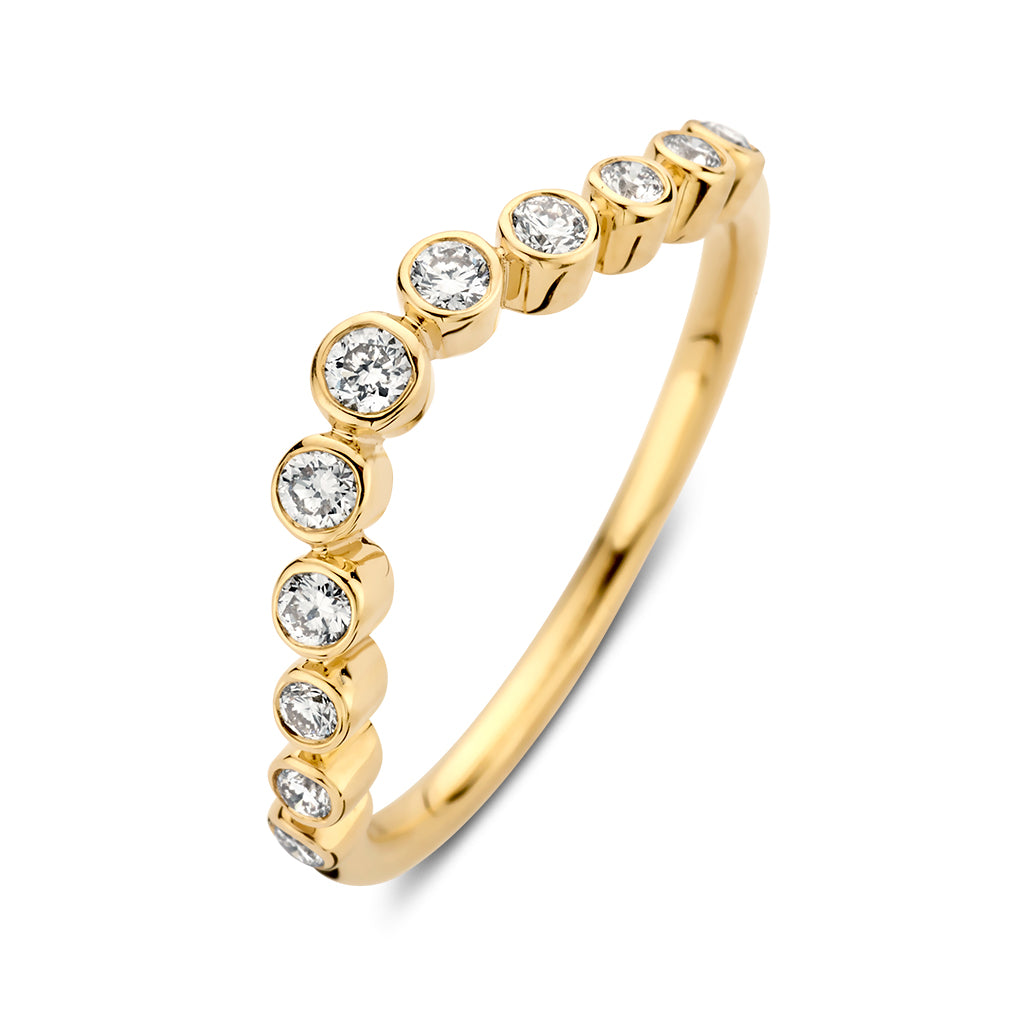 Ring Luna Wave 0.26 crt. yellow gold