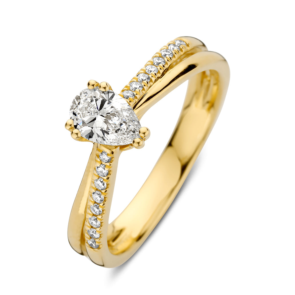Zoë ring 0.60 crt. yellow gold