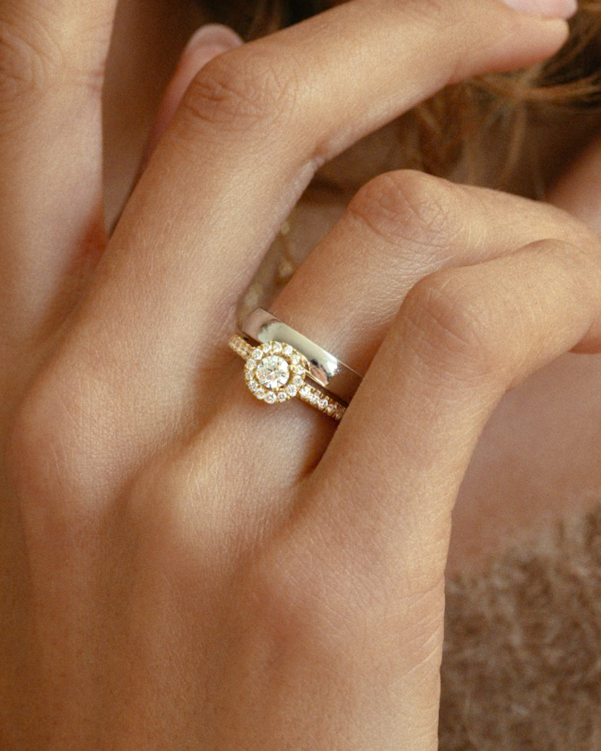 Wedding band Jess white gold 4mm