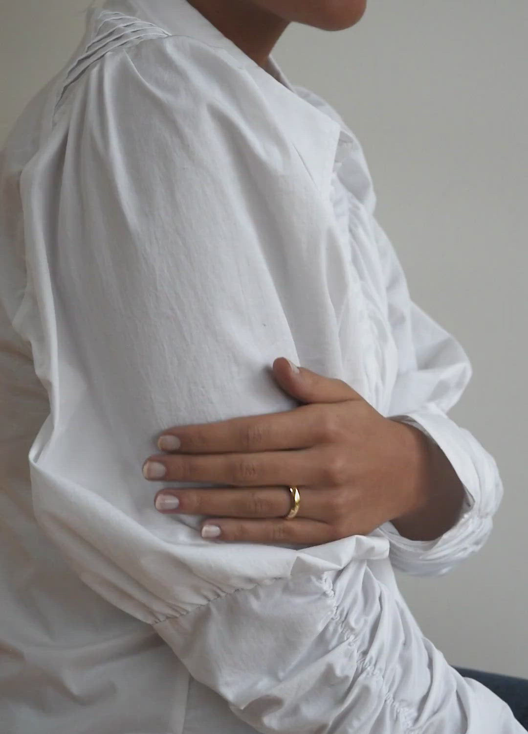 Aurore trouwring Bowie witgoud 5mm