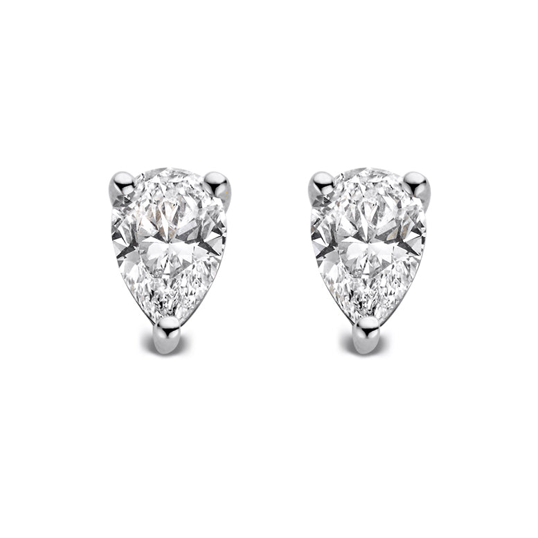 Oorstekers Ava 1,00 crt. witgoud