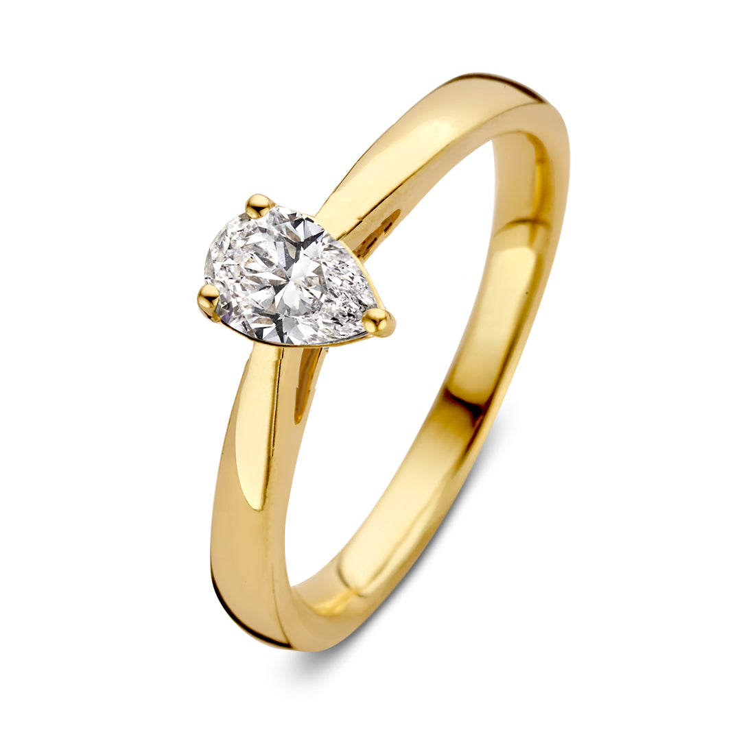 Ring pear diamant