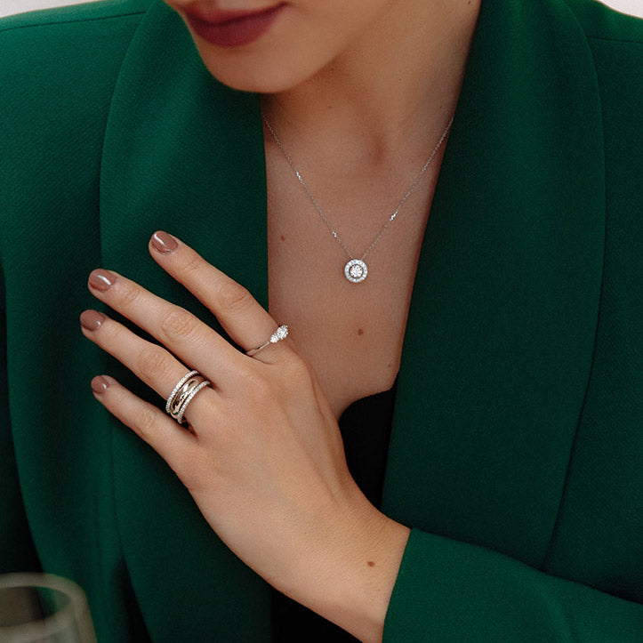 Ehering Bowie Weißgold 4mm