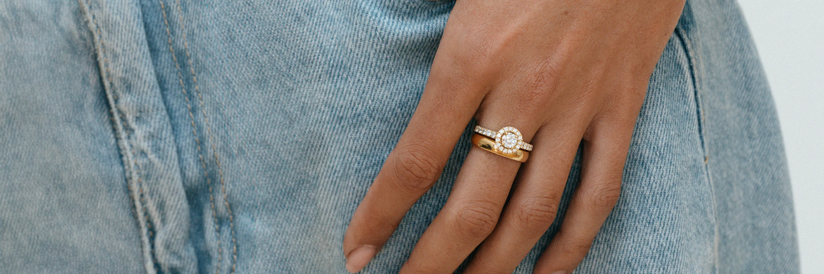 Aurore Jewelry briljant verlovingsringen met ronde diamant