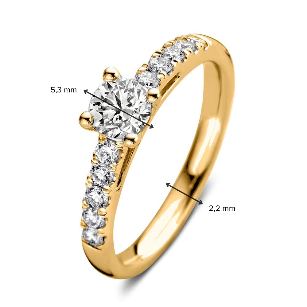 Ring Mary 0.80 ct. yellow gold