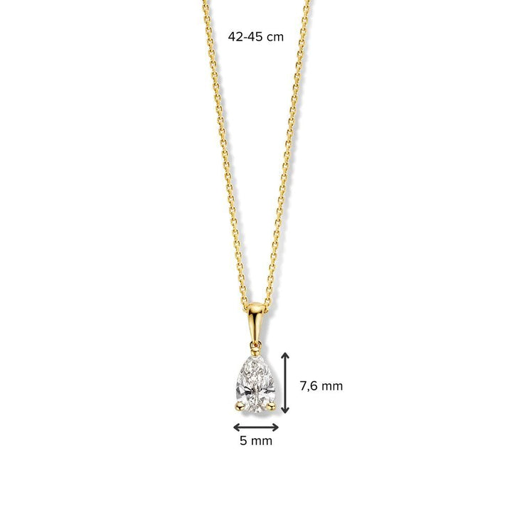 Necklace Ava 0.50 ct. yellow gold