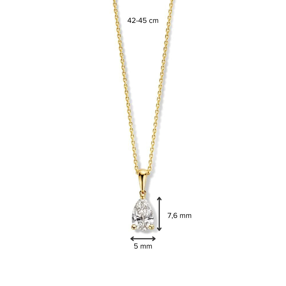 Necklace Ava 0.50 ct. yellow gold