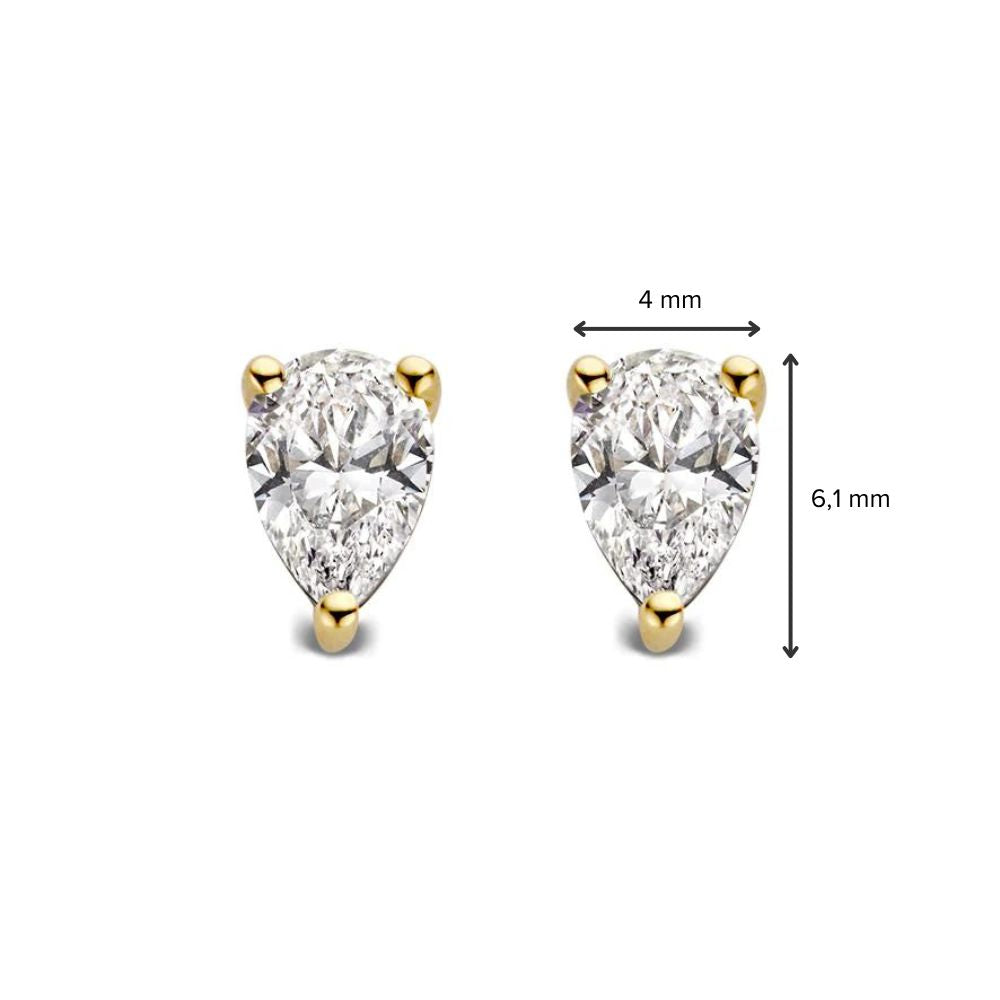 Ear studs Ava 0.50 crt. yellow gold