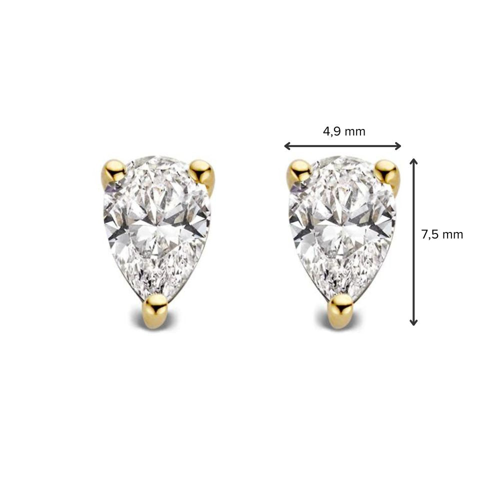 Ear studs Ava 1,00 ct. yellow gold