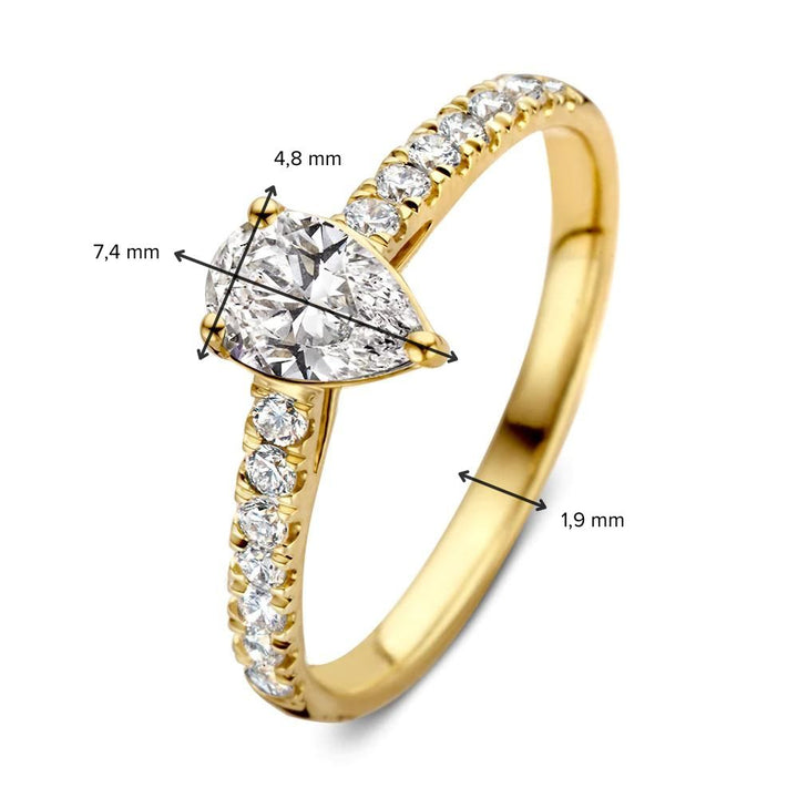 Ring Ava Royal 0.75 ct. yellow gold