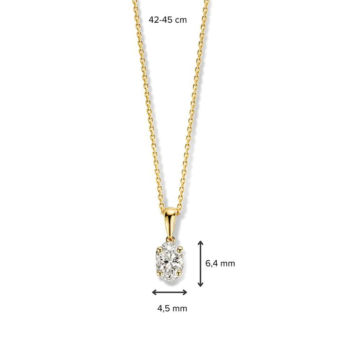 Necklace Franky 0.50 ct. yellow gold