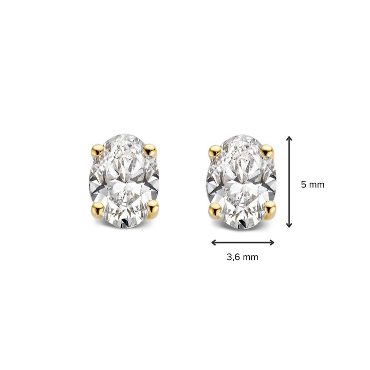 Ear studs Franky 0.50 ct. yellow gold