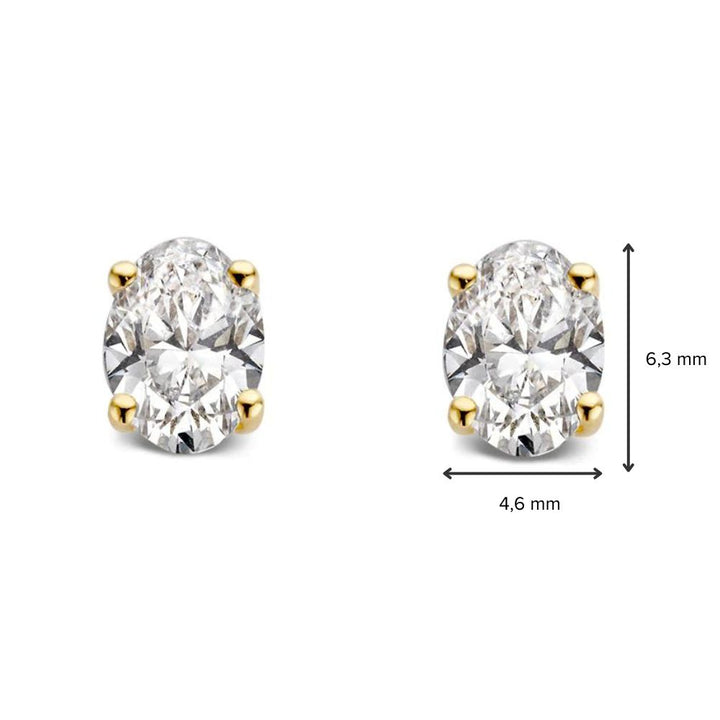 Ear studs Franky 1,00 ct. yellow gold