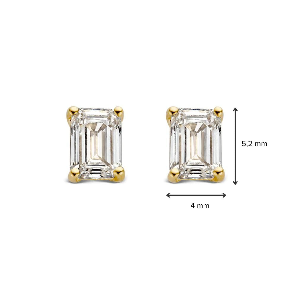 Ear studs Nora 0.50 ct. yellow gold