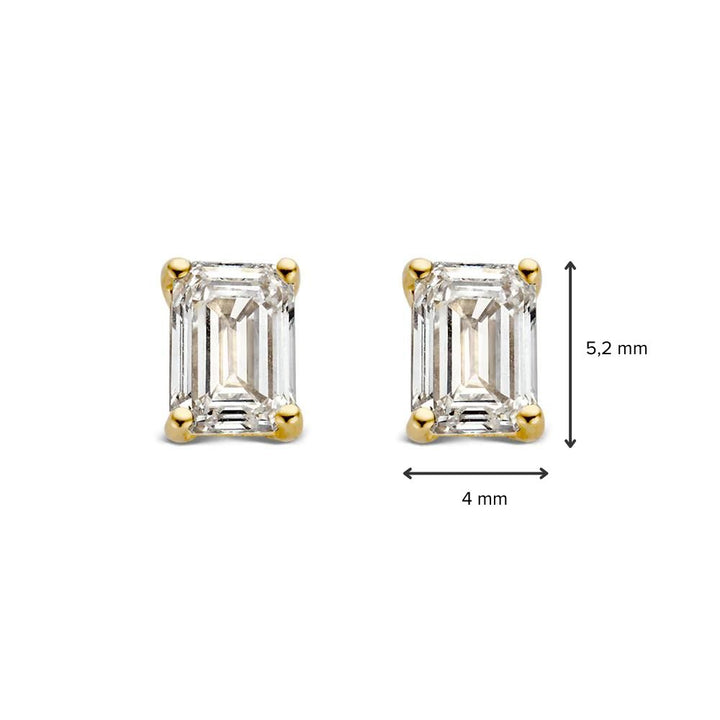 Ear studs Nora 0.50 ct. yellow gold