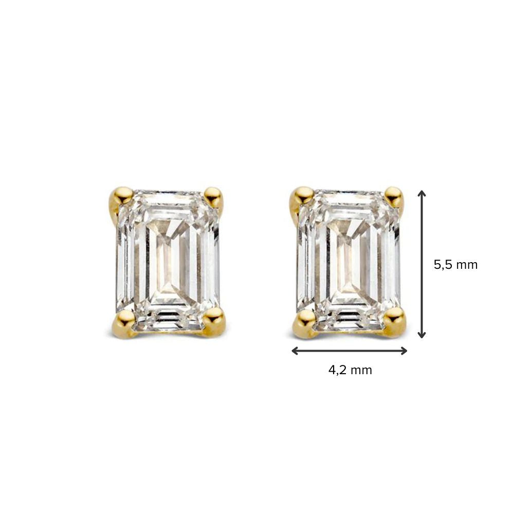 Ear studs Nora 1,00 ct. yellow gold