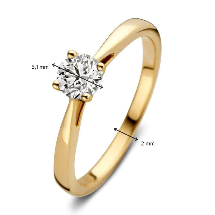 Ring Olivia 0.50 ct. yellow gold