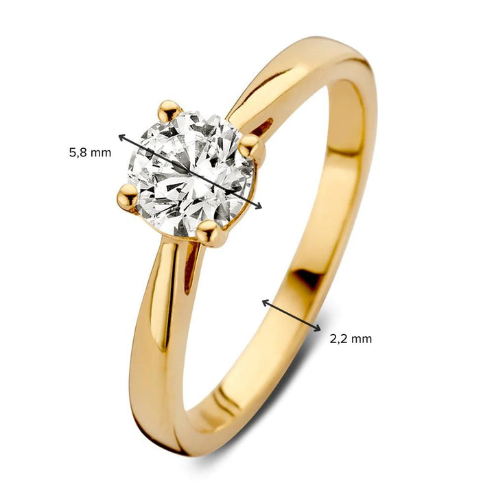 Ring Olivia 0,75 crt. geelgoud