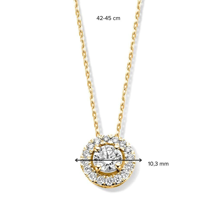 Collier Emma 0,75 crt. geelgoud