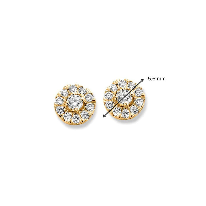 Ear studs Emma 0.20 ct. yellow gold