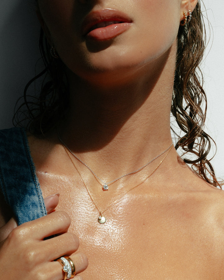 Collier Olivia 0,50 crt. witgoud