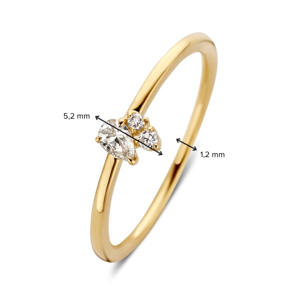 Ring Elise 0,14 kt. Gelbgold