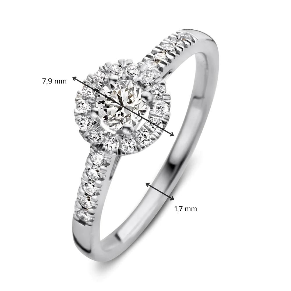 Ring Emma royal 0.50 ct. white gold