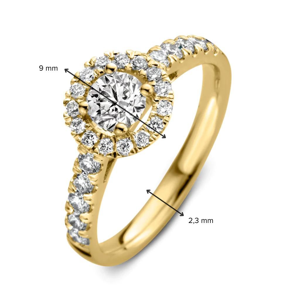 Ring Emma royal 1.00 crt. yellow gold