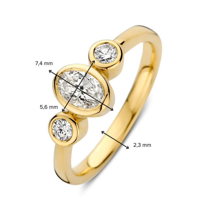 Ring Sofia 0,70 crt. geelgoud