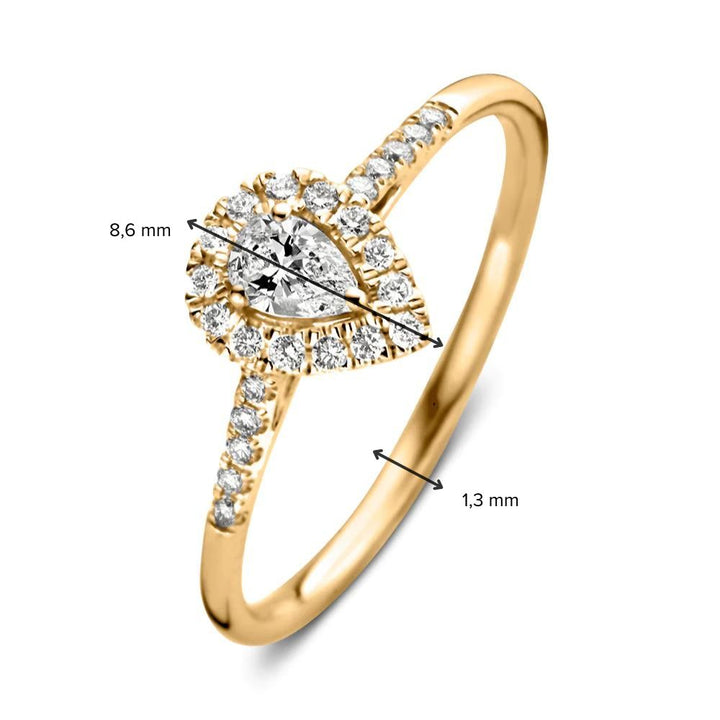 Ring Elin royal 0,30 crt. geelgoud