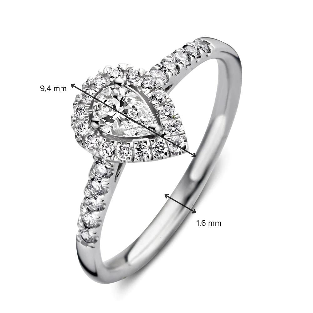 Ring Elin royal 0.50 ct. white gold