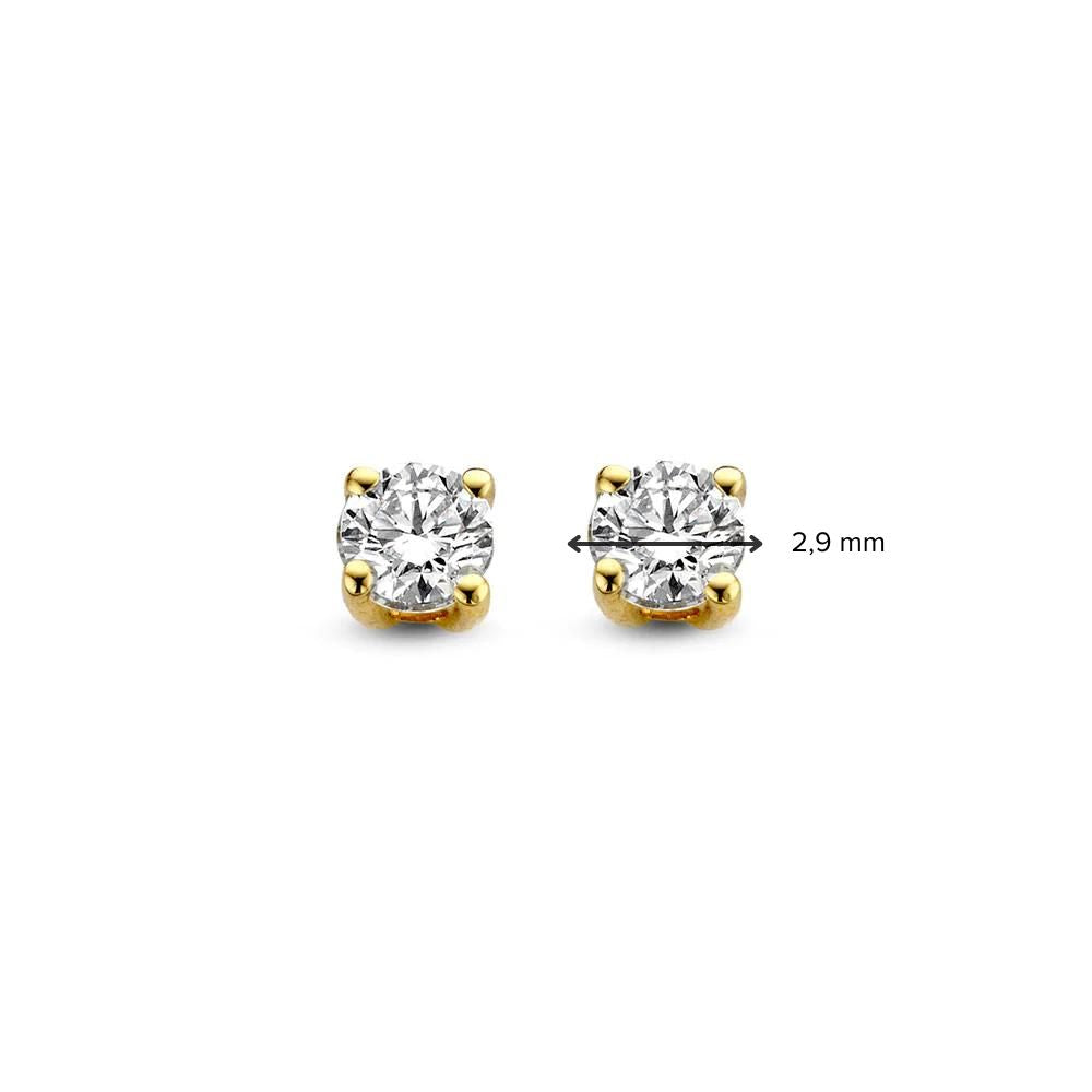 Ear studs Olivia 0.20 ct. yellow gold