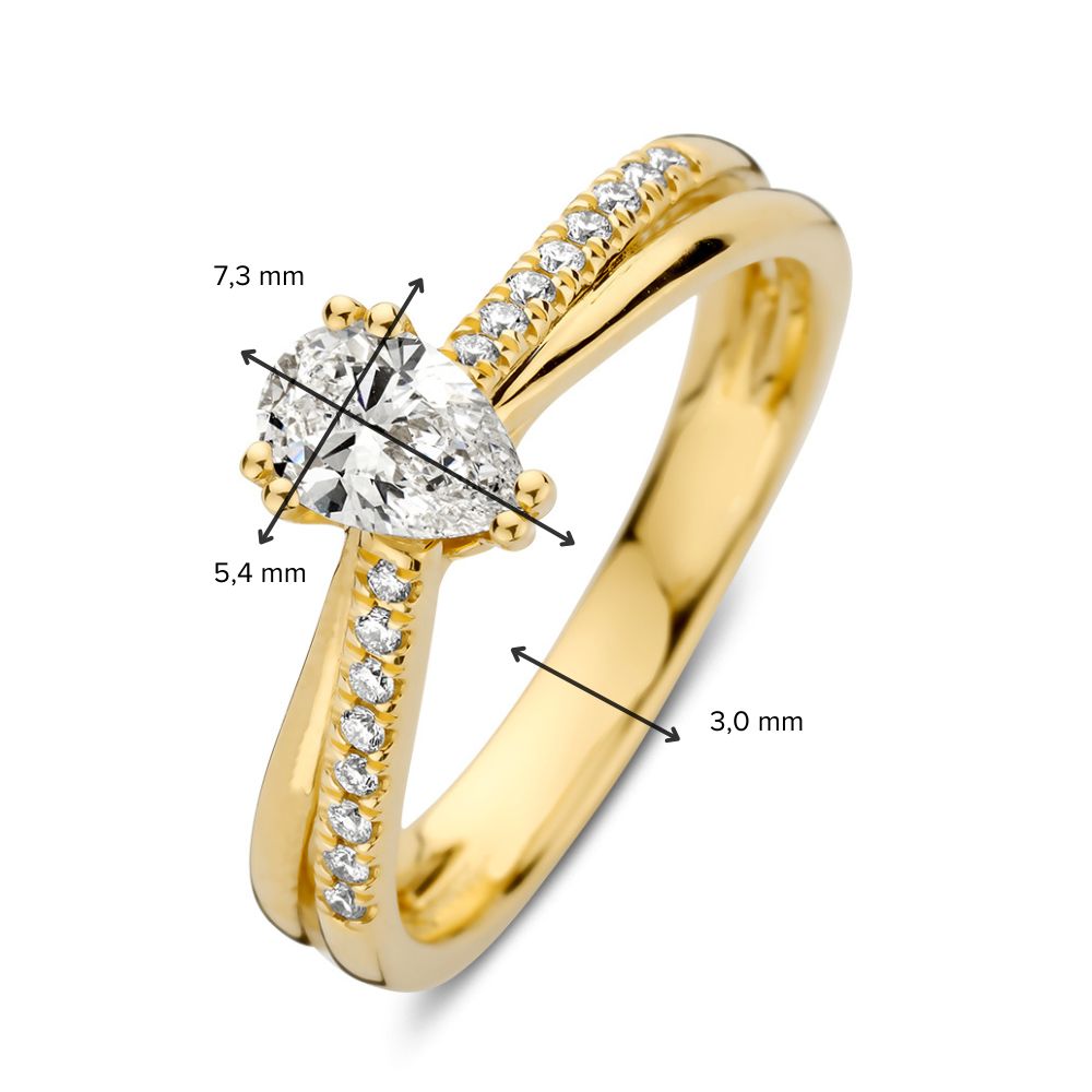 Ring Zoë 0,60 crt. geelgoud