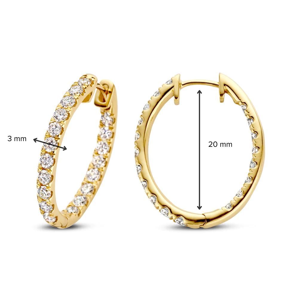 Earrings Lauren 2.00 ct. yellow gold