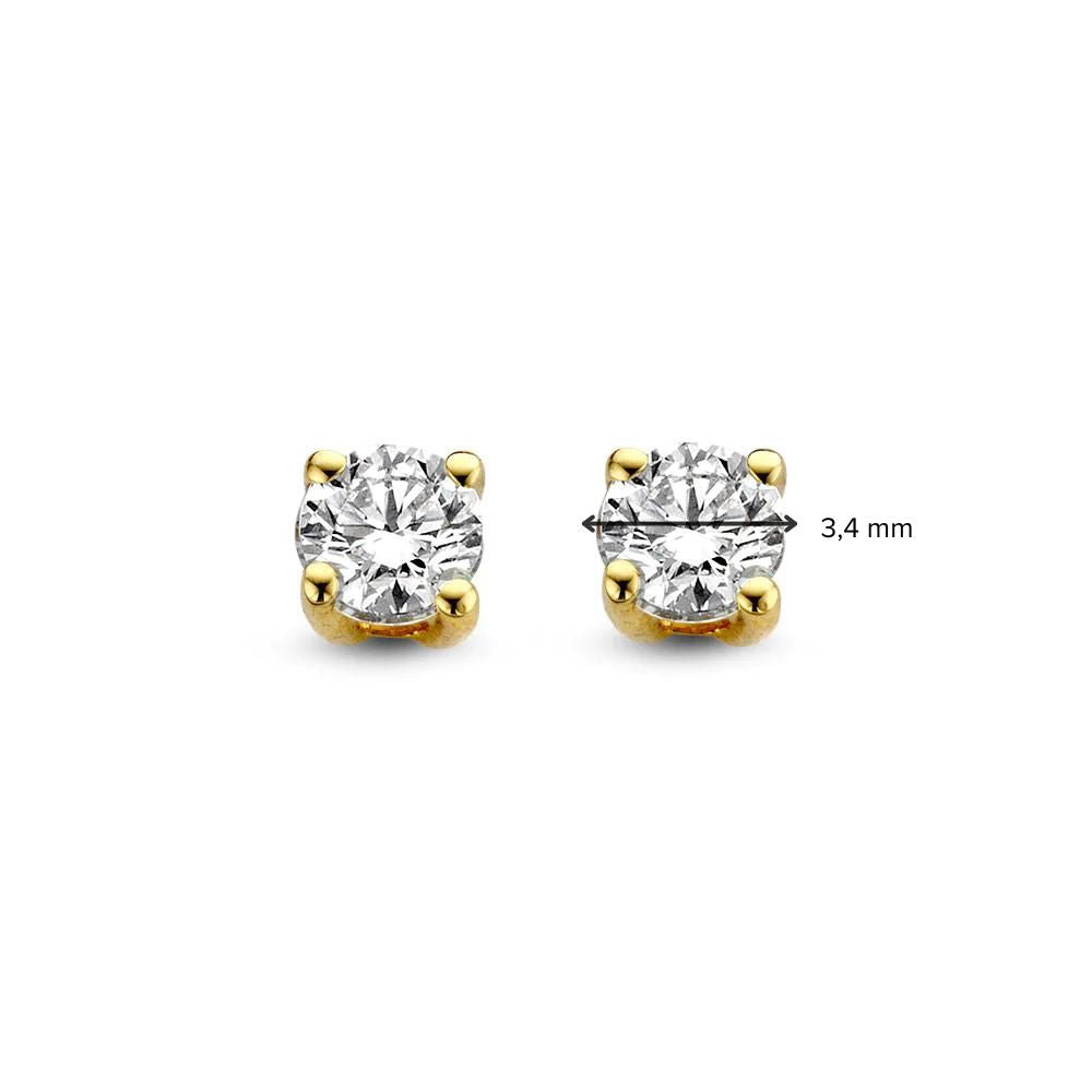 Ear studs Olivia 0.30 ct. yellow gold