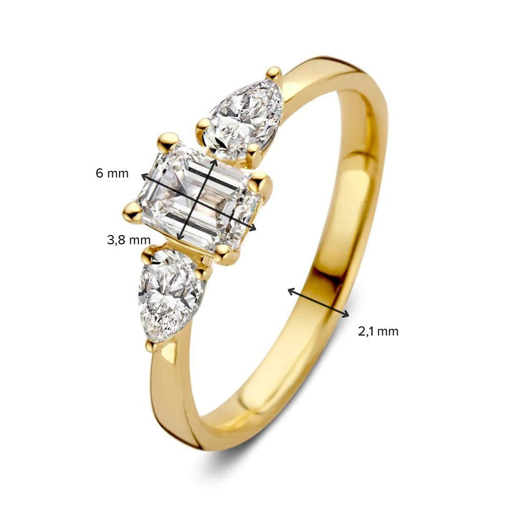 Ring Lize 0.90 ct. yellow gold