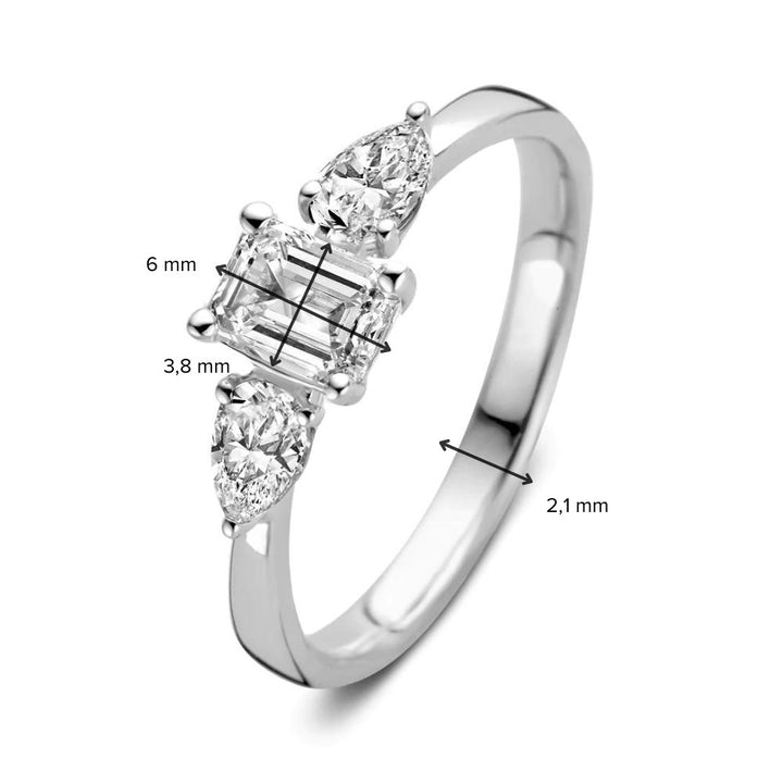 Ring Lize 0.90 crt. white gold