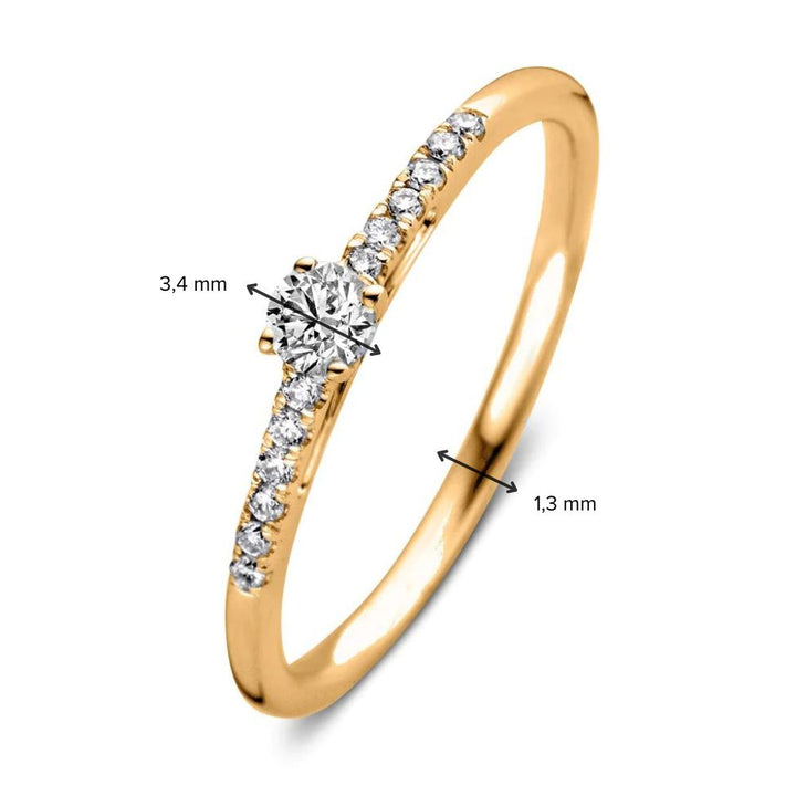 Ring Mary 0.20 ct. yellow gold