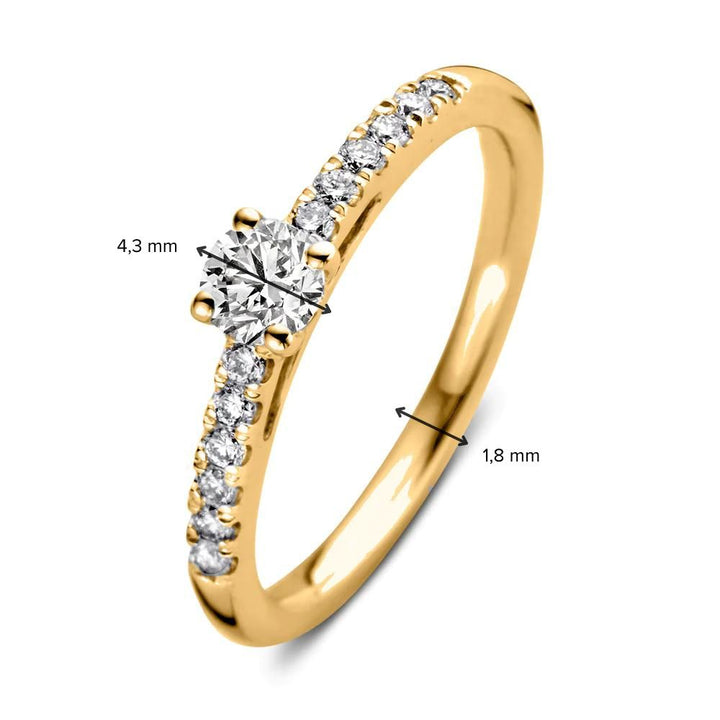 Ring Mary 0.50 ct. yellow gold