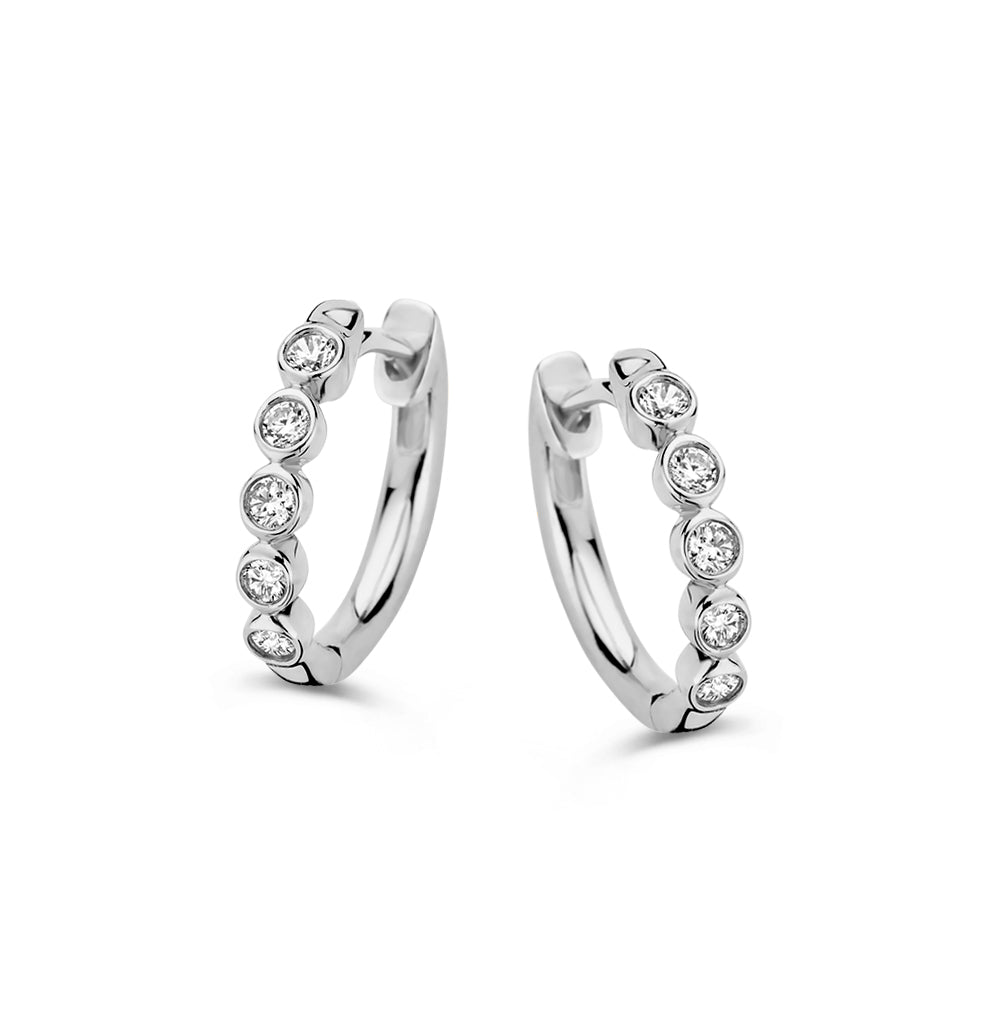 Luna earrings 0.20 crt. white gold