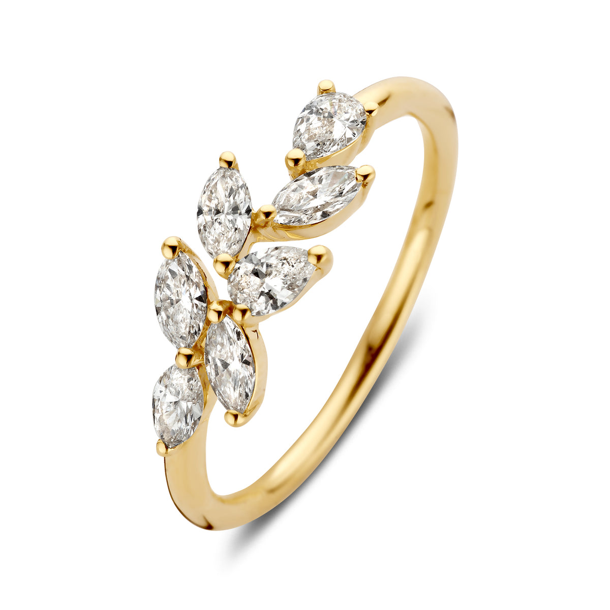 Ring Flore 0,60 crt. geelgoud